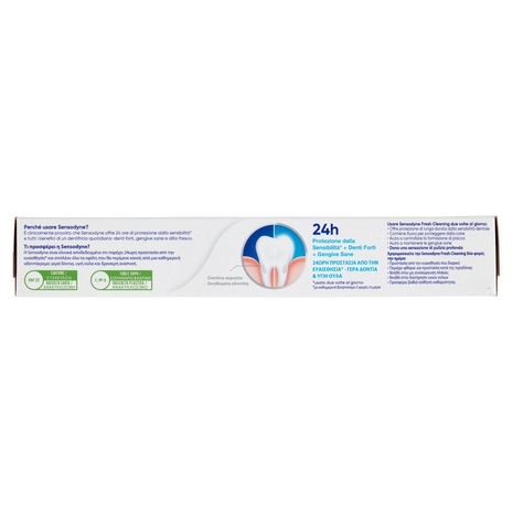 Sensodyne Dentifricio Fresh Cleaning per Denti Sensibili Gengive Sane Gusto Mentolato 75 ml